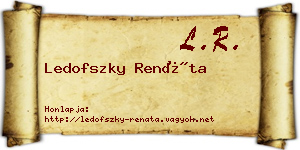 Ledofszky Renáta névjegykártya